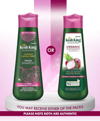 Kesh King Organic Onion Shampoo with Curry Leaves | Anti Hair Fall Shampoo | Reduces Hair Fall Up to 98% & Smooths Hair for 48 Hrs | Ayurvedic Shampoo | Paraben Free - 300ml