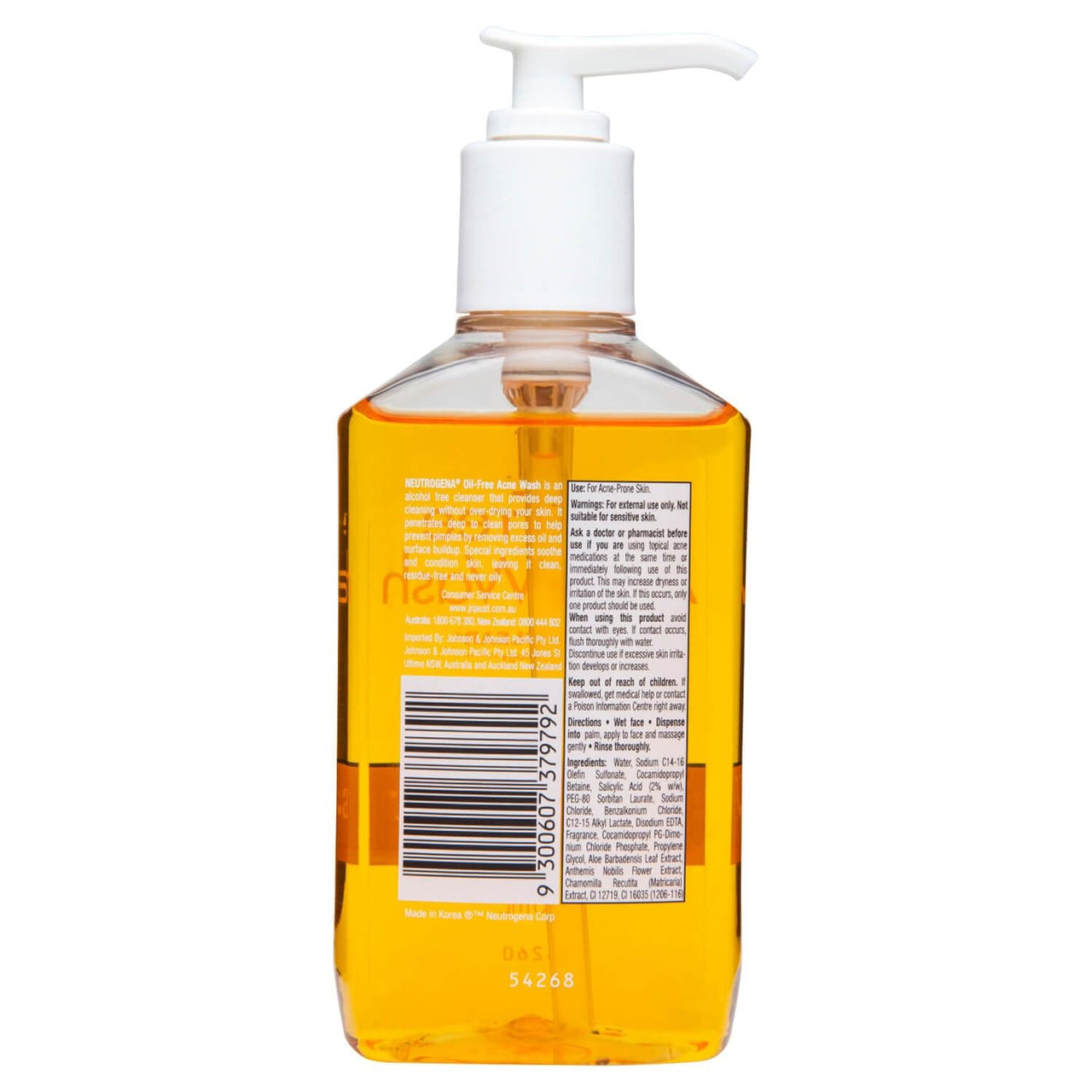 Neutrogena Oil Free Facial Moisturiser, SPF 15, 115ml And Neutrogena Oil Free Acne Face Wash, 175ml