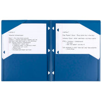 Five Star 2 Pocket Folders, 4 Pack, Stay-Put Folders, Plastic Colored Folders with Pockets & Prong Fasteners for 3-Ring Binders, 11 x 8-1/2, Black, Red, Green, Blue (38049)