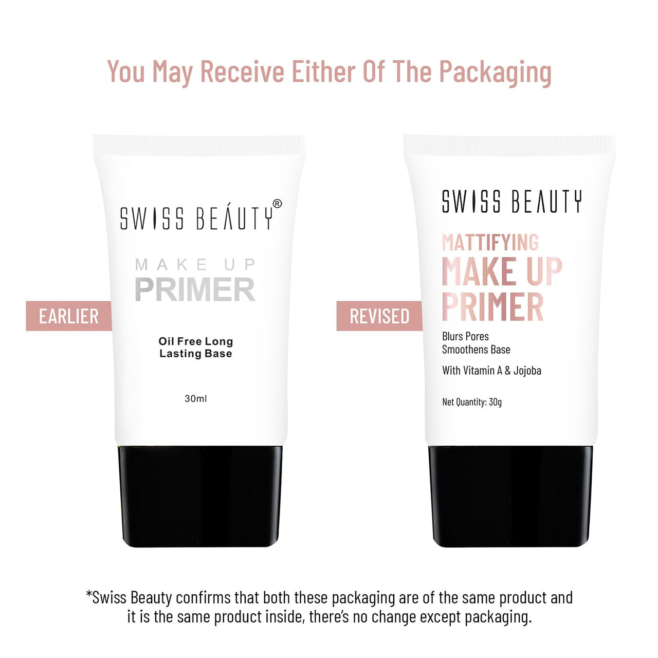 Swiss Beauty Mattifying Makeup Primer | Oil-Free Shine | Minimises Pores | Long-Lasting Base | All skin Types, 30gm