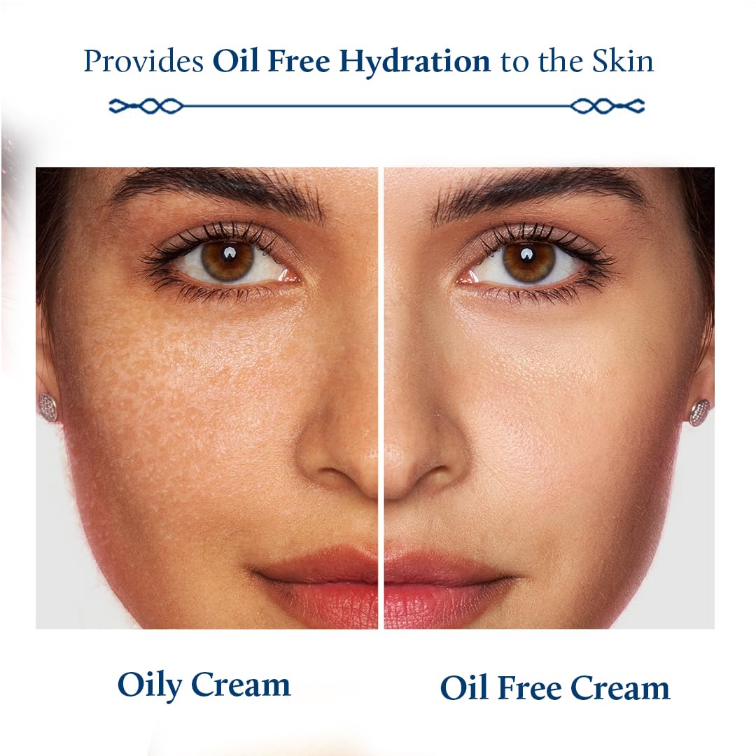 Blue Nectar Plant Based Vitamin C Face Moisturizer for Oily & Acne Prone Skin with Grapeseed | Oil-Free | Lightweight Cream for Women (19 herbs, 50g)