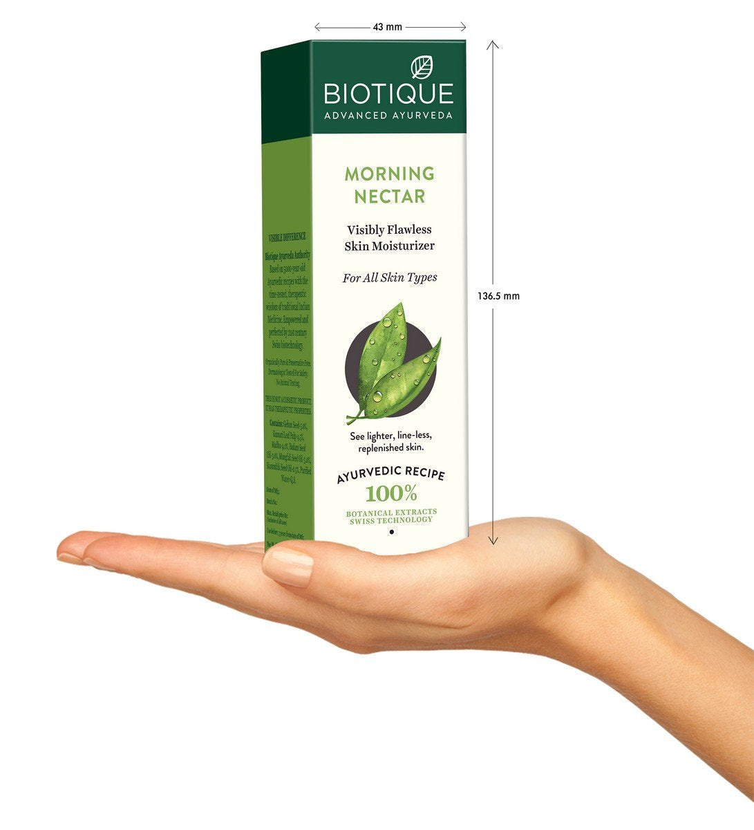 Biotique Bio Morning Nectar Sunscreen Ultra Soothing Face Lotion, SPF 30+, 120ml & Biotique Bio Morning Nectar Visibly Flawless Skin Moisturizer, 120ml
