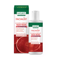 Nature's Essence Professional Facialist Clear-A Bright Face Wash for women| 2% Salicylic Acid Complex & Vitamin C | Oily & Acne-Prone Skin |100g