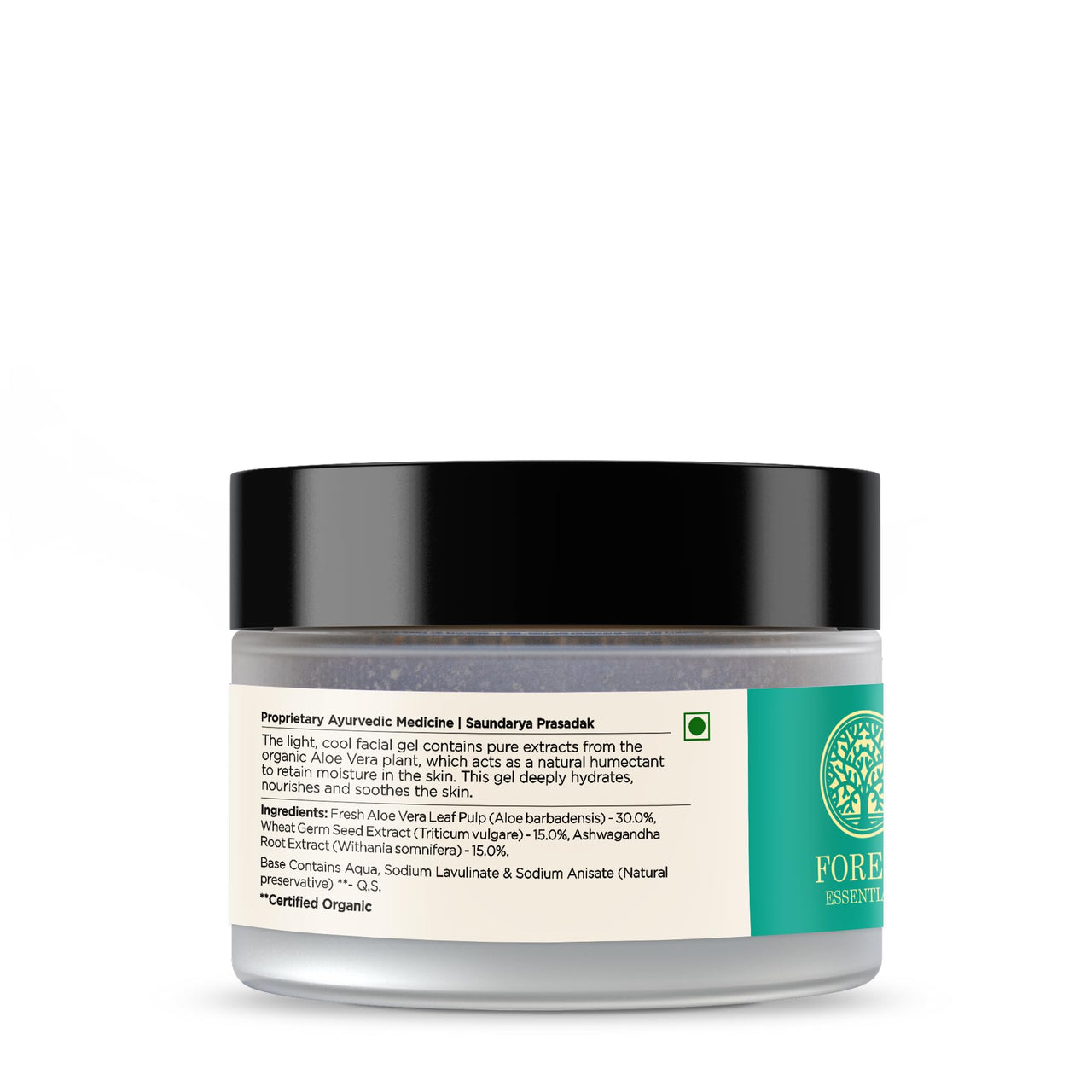 Forest Essentials Light Hydrating Facial Gel with Pure Aloe Vera | Ayurvedic Lightweight Hydrating Moisturiser for Acne Prone Skin