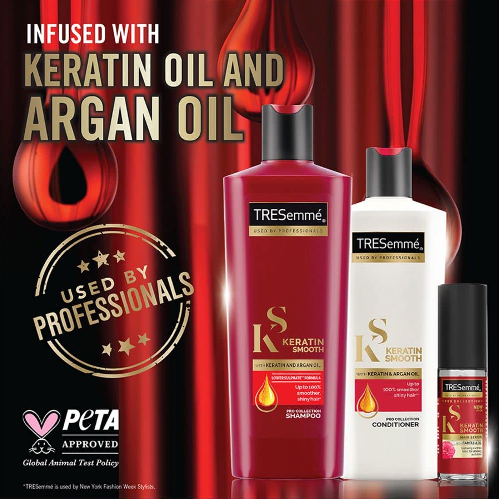 Tresemme Hair Fall Defence Shampoo 1 Ltr & Tresemme Keratin Smooth Shampoo,With Keratin And Argan Oil For Smoother And Shinier Hair, 1 Ltr