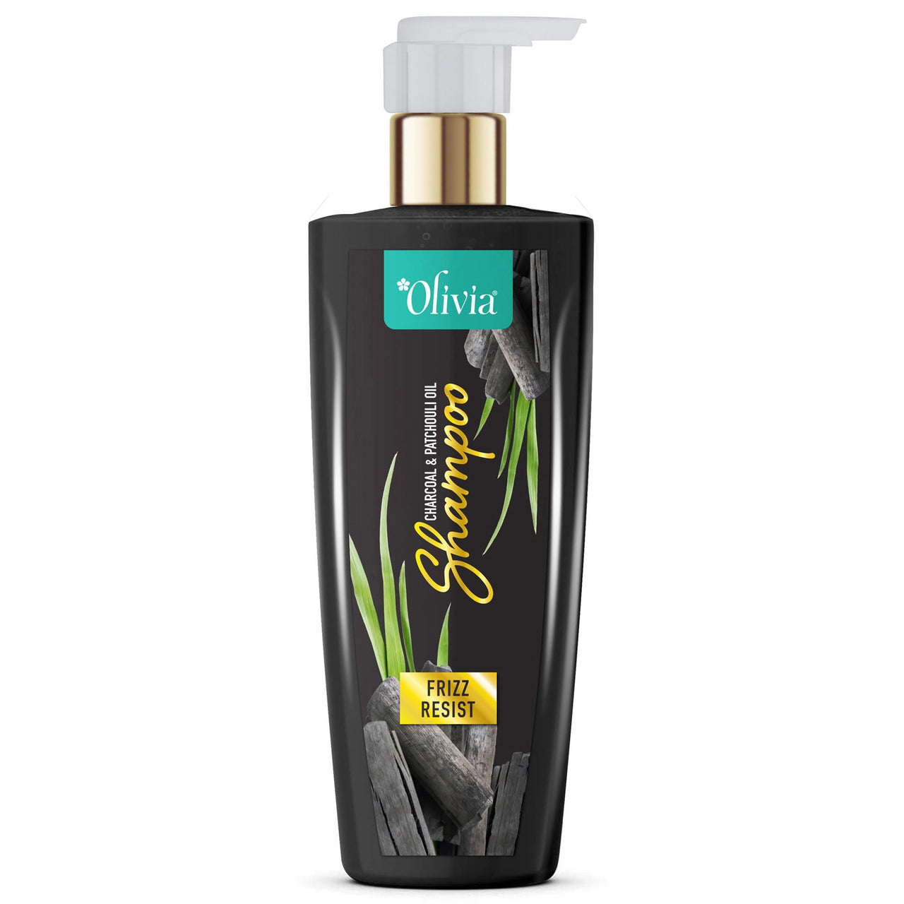 Olivia Frizz Resist Charcoal Shampoo for Oily Scalp with Patchouli Oil | Keratin-Enriched Shampoo for Frizzy & Dry Hair | | Deep Cleansing Formula for Women & Men | Paraben-Free, Gentle Care | 200ml