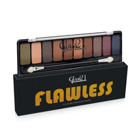 Glam21 Flawless 10 Color Eyeshadow Palette |Long-Lasting | Smudge Free | Long Wearing And Easily Blendable Eye Makeup Palette Matte, Shimmery And Metallic Finish