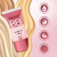 FACES CANADA SPF 35 BB Gel Crème - Warm Caramel, 30g | Multitasking | Even Skin Tone | Instant Glow | Smooth Flawless Matte Finish | Hydrating | Lightweight & Nonsticky