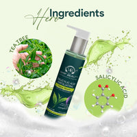 Vamp Beauty 0.5% Salicylic Acid Face Wash for oily acne prone skin with Tea Tree | Oil Control & Pore Cleansing | Gentle Exfoliating Cleanser for Acne-Prone Skin | 100 ml