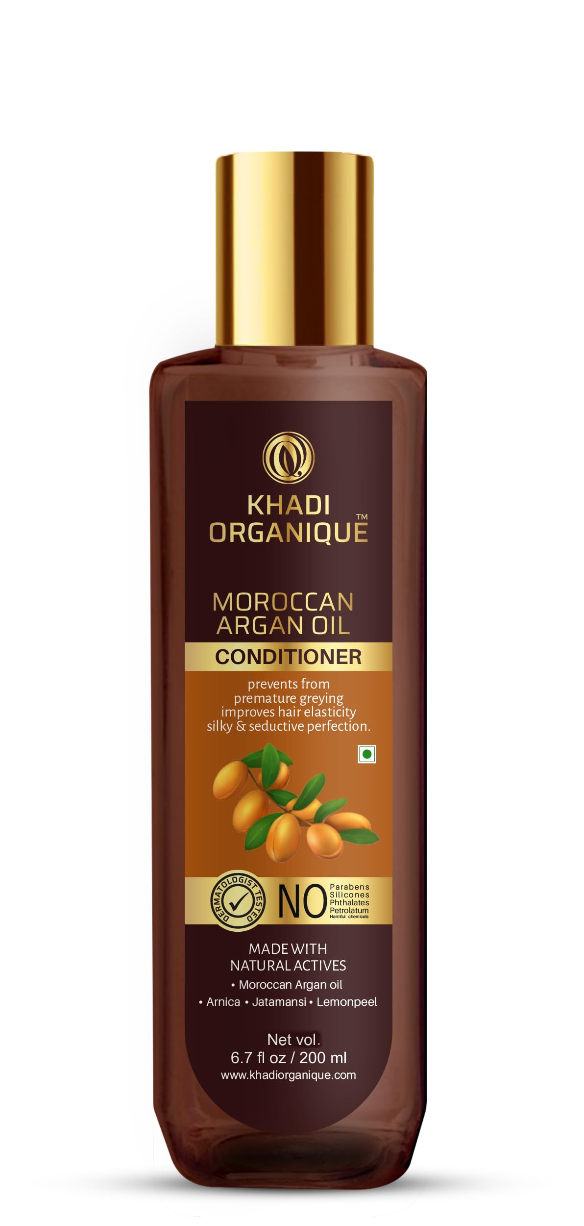 Khadi Organique Moroccan Argan Oil Hair Conditioner For Dry Hair | Frizz Free Hair - 200ML