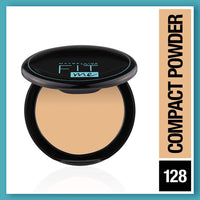 Maybelline New York Liquid Foundation + Compact Powder For All Skin Types, Matte & Poreless Finish, Ultra Blendable And Lightweight, Fit Me, 128 Warm Nude, 80 Gram, Cream