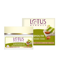 Lotus Herbals Almondyouth Almond Anti-Wrinkle Cream, 50g x Pack of 2