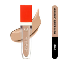 ZM Zayn & Myza Liquid Concealer for Face Makeup | Buildable Coverage | Easily Blendable | Conceals Dark Circles & Blemishes | Flawless Matte Finish, Sweatproof | Shade - Deep, 6 ml