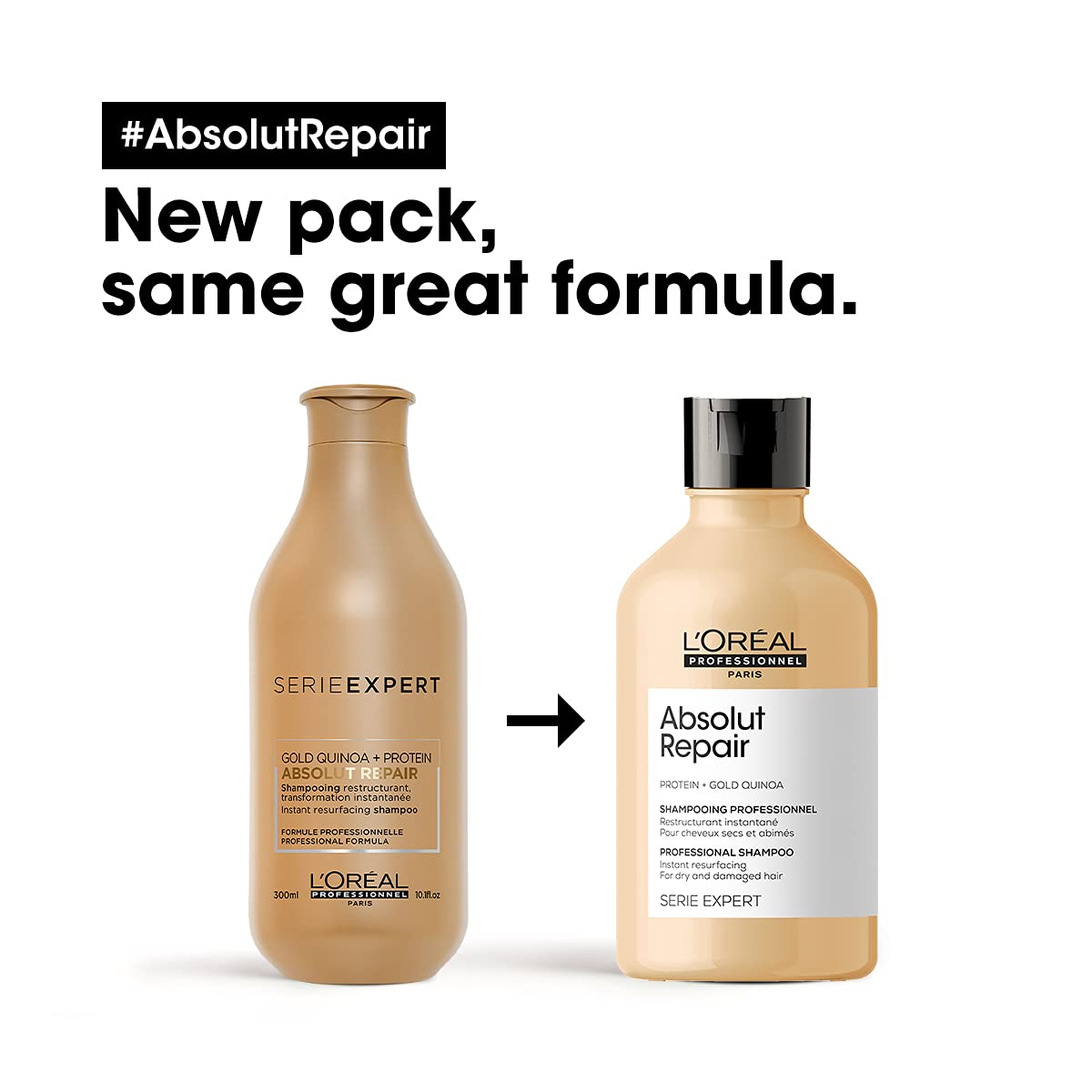 L'Oréal Professionnel L’Oréal Professionnel Inforcer Strengthening Hair Mask, Serie Expert, 250gm Absolut Repair Shampoo For Dry And Damaged Hair, Serie Expert, 300Ml