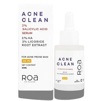 R.O.A Skincare Acne Clean | 2% Salicyclic Acid, 3% Licorice Root Extract, 1% Ha Serum for face acne, blackheads and open pores | Improves skin texture for Acne Prone skin | Men & Women | 30Ml