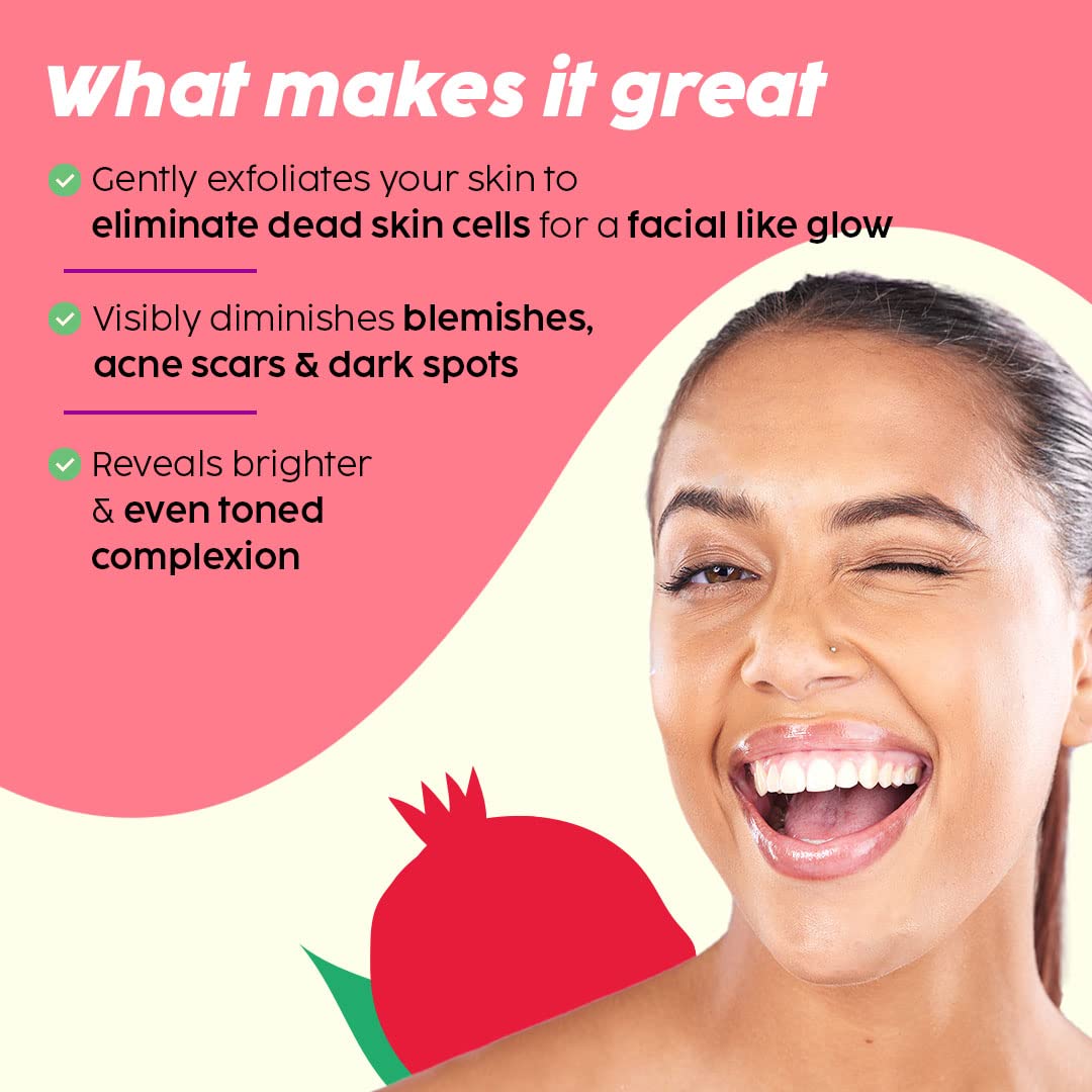 PLIX - THE PLANT FIX 25% AHA+ 2% BHA + 5% PHA Pomegranate Peeling Potion For Glowing & Even Toned Skin, Gentle Exfoliation & At-Home Facial | For Women & Men | 30 ml (pack of 1)