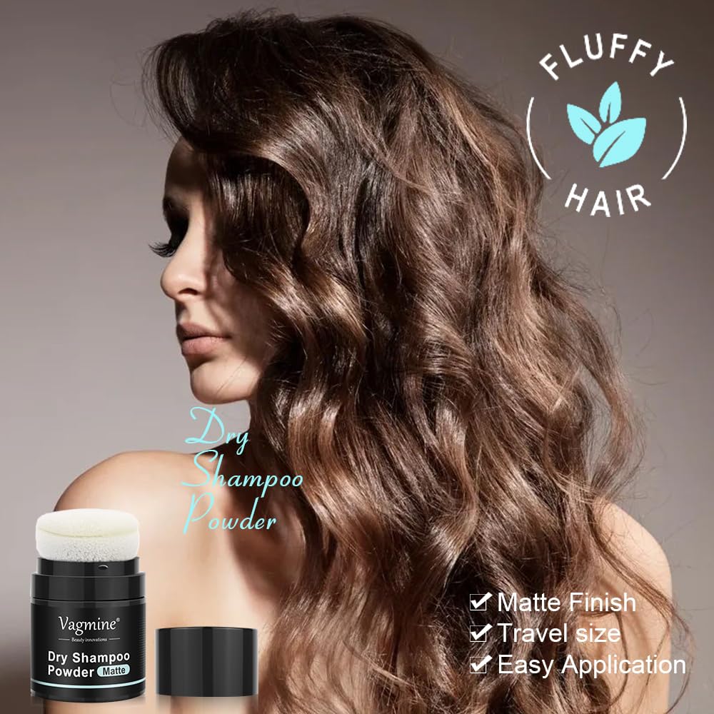 VAGMINE Dry Shampoo Powder - 13g | Natural Oil-Absorbing Formula for Instant Hair Refresh | No Water Needed | Adds Volume & Freshness | Ideal for All Hair Types | Travel-Friendly & Easy to Use