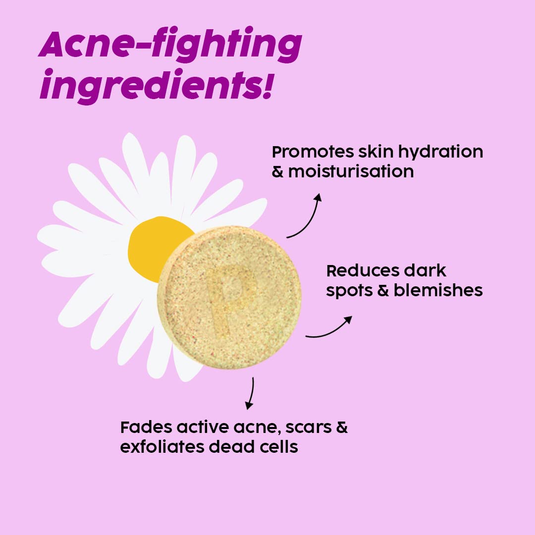 PLIX - THE PLANT FIX Acne Shield (15 Effervescent Tablets),Mango Twist Flavour- Pack Of 1,Goodness Of Curcumin,Aloe And Chamomile,Good For Clear Skin,Easy To Consume,Gluten Free,Dairy Free,Plant Based
