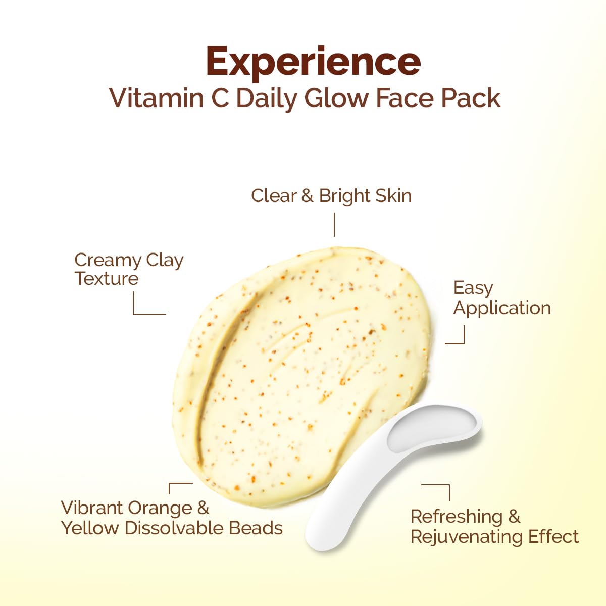Mamaearth Vitamin C Daily Glow Face Pack with Vitamin C & Turmeric 200g | Natural, DIY-like Texture | Instantly Brightens Skin, Adds Glow | Clay Face Mask | Free From Harmful Chemicals | All Skin Type