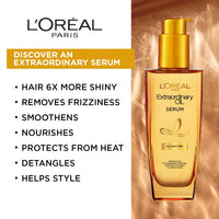 L’Oréal Paris Revitalift 1.5% Hyaluronic Acid Face Serum, 15ml and Extraordinary Oil Hair Serum for Women and Men, 100ml