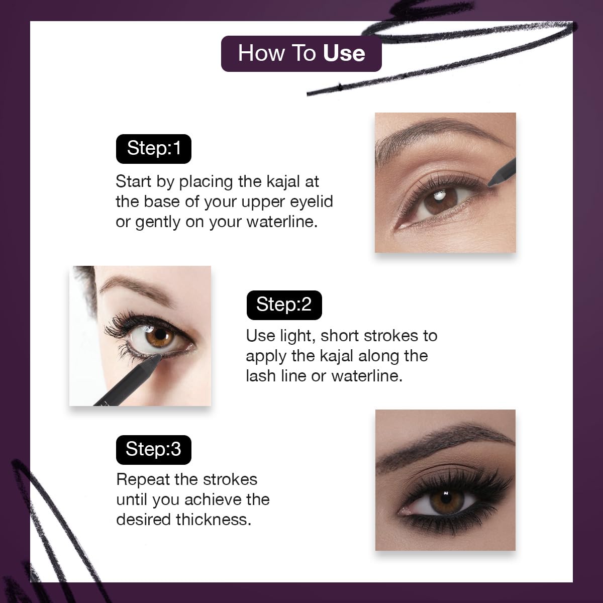 Hilary Rhoda Ultra Black Kajal | 18-Hour Stay Kajal | Kajal Eyeliner | Waterproof Kajal | Black Kajal | Kajal for Women | Smudge-Proof Kajal |Suitable for Sensitive eyes | Twist Up | 1.2g