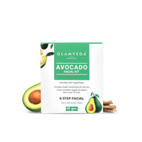 Glamveda Avocado Superfood Skin Brightening Facial kit for Women | No Paraben, SLS | 40gm (Purple)