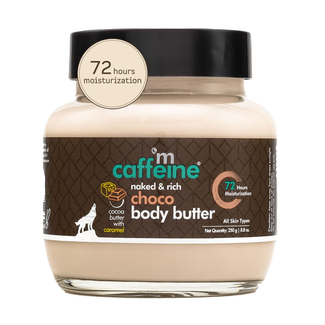 mCaffeine Body Butter For Dry Skin For Both Women And Men (250Gm) | Shea Butter Moisturizer With Cocoa Butter & Caffeine | For Oily And Dry Skin | For All Skin Types
