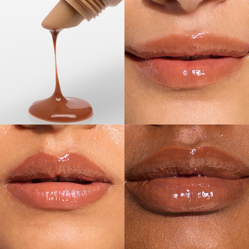 indē wild Masala Chai (15ml) Dewy Lip Balm | Hydrating & Plumping | Lasts 8+ hours | Nude & Non-Sticky | With Natural Desi Ghee, Peptides, Hyaluronic Acid & Shea Butter | Korean Formulation