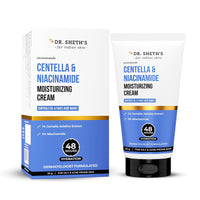 Dr. Sheth's Centella And Niacinamide Moisturizing Cream |For Oily & Acne Prone Skin | Fades Acne Marks & Controls Excess Oil | 48-Hour* Hydration| Lightweight, Fast Absorbing & Non-Sticky | 50G