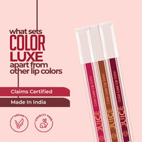 Juice Matte Luxe Lipstick - Vitamin E Enriched, Smudge-Free with Bio Retinol, Moisturizing Lock Technology, SPF 15, Long-Lasting (Pink Desire - M01)
