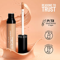 Swiss Beauty Liquid Light Weight Concealer With Full Coverage |Easily Blendable Concealer For Face Makeup With Matte Finish | Shade- Clair Moyen, 6g