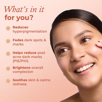 The Pink Foundry Dark Spot & Hyperpigmentation Serum with 3% Tranexamic Acid 2% Alpha Arbutin 3% Niacinamide |Fades Appearance of Acne Marks | All Skin Types | 30ml