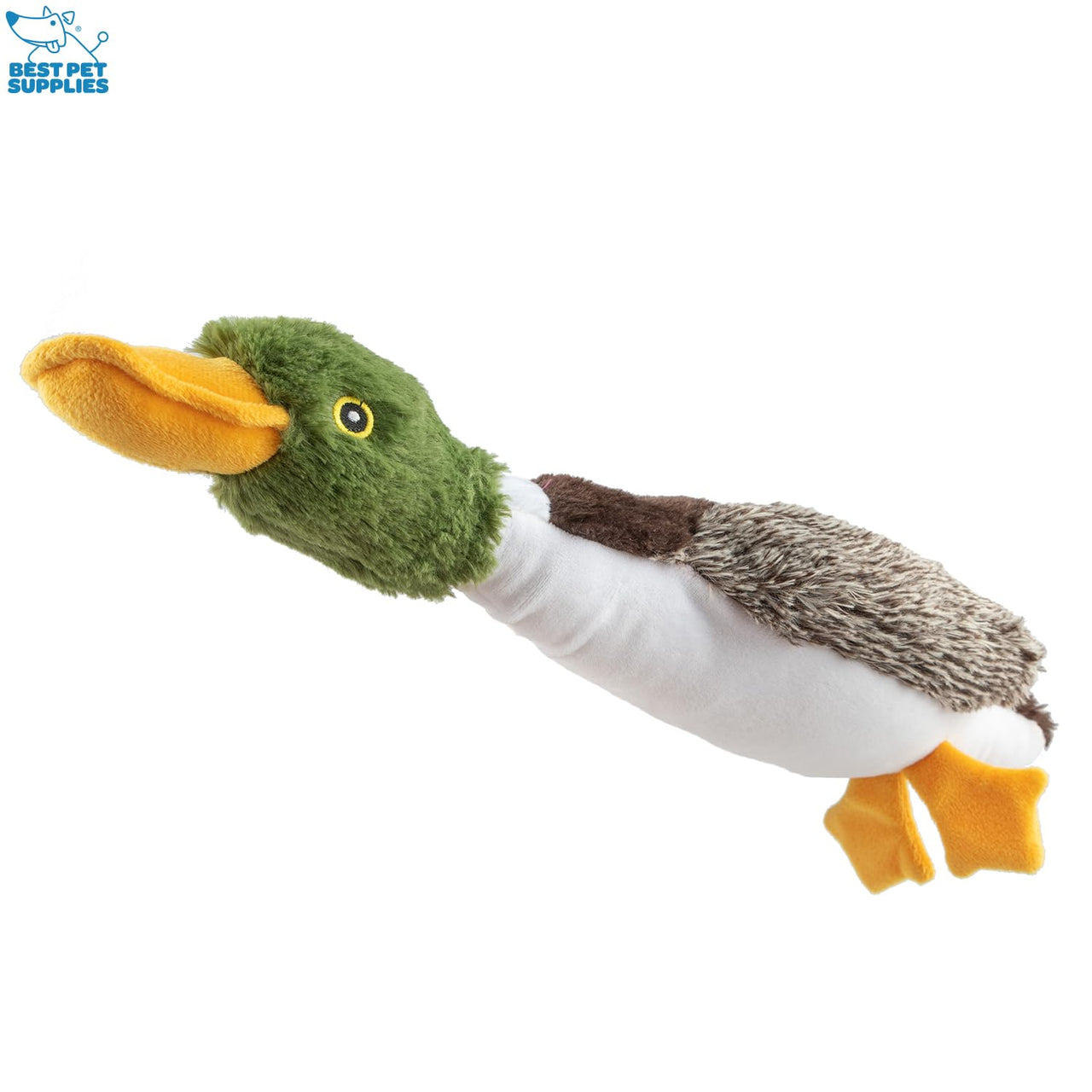 Best Pet Supplies Interactive Mallard Mates Dog Toy with Crinkle and Squeaky Enrichment for Small and Medium Breed, Cute and Plush - Mallard Duck Wing Bundle (Gray, Gray, Brown), Small
