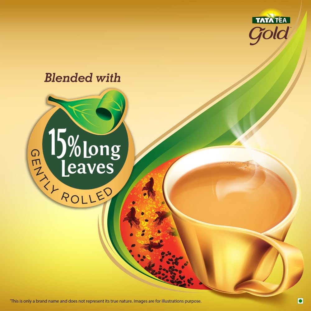 Tata Tea Gold 250 gram, Assam Teas With Gently Rolled Aromatic Long Leaves, Rich & Aromatic Chai, Black Tea, Loose Leaves
