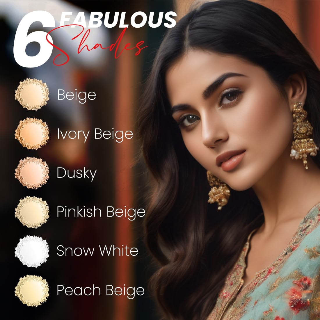 Coloressence Starlet Compact Powder for Instant Glow | Waterproof Setting Powder | Feather Like Texture | Free Application Puff Inside|Dusky-10gm