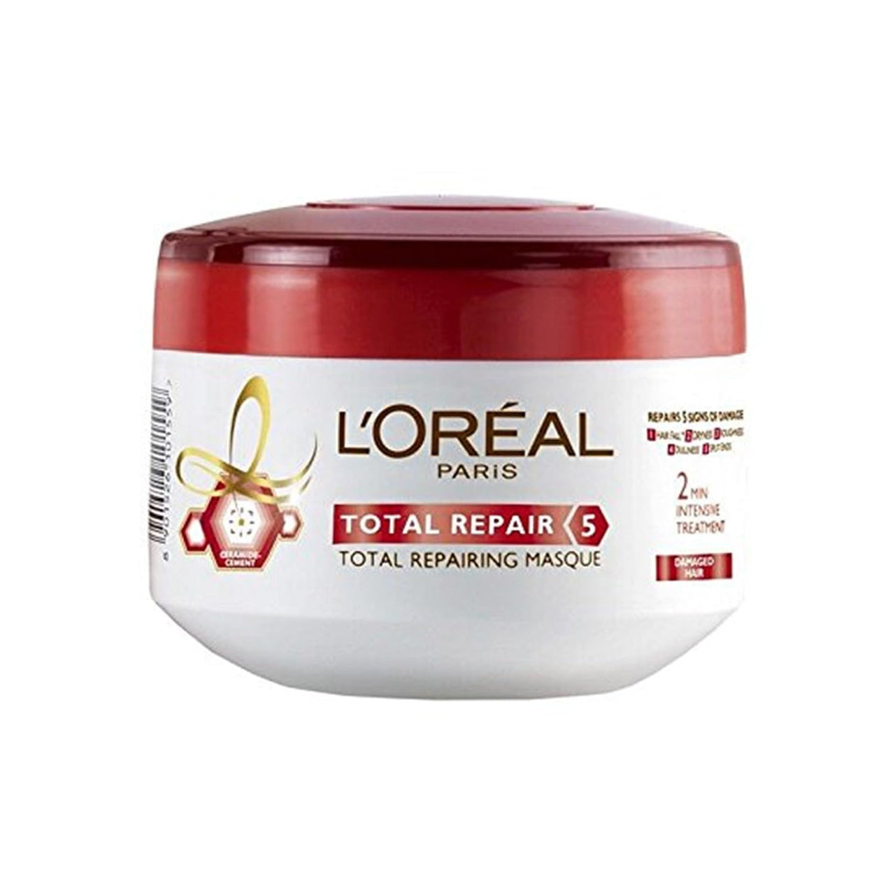 L'Oreal Paris Hair Mask, For Damaged and Weak Hair, With Pro-Keratin + Ceramide, Total Repair 5, 200ml (Pack of 2)