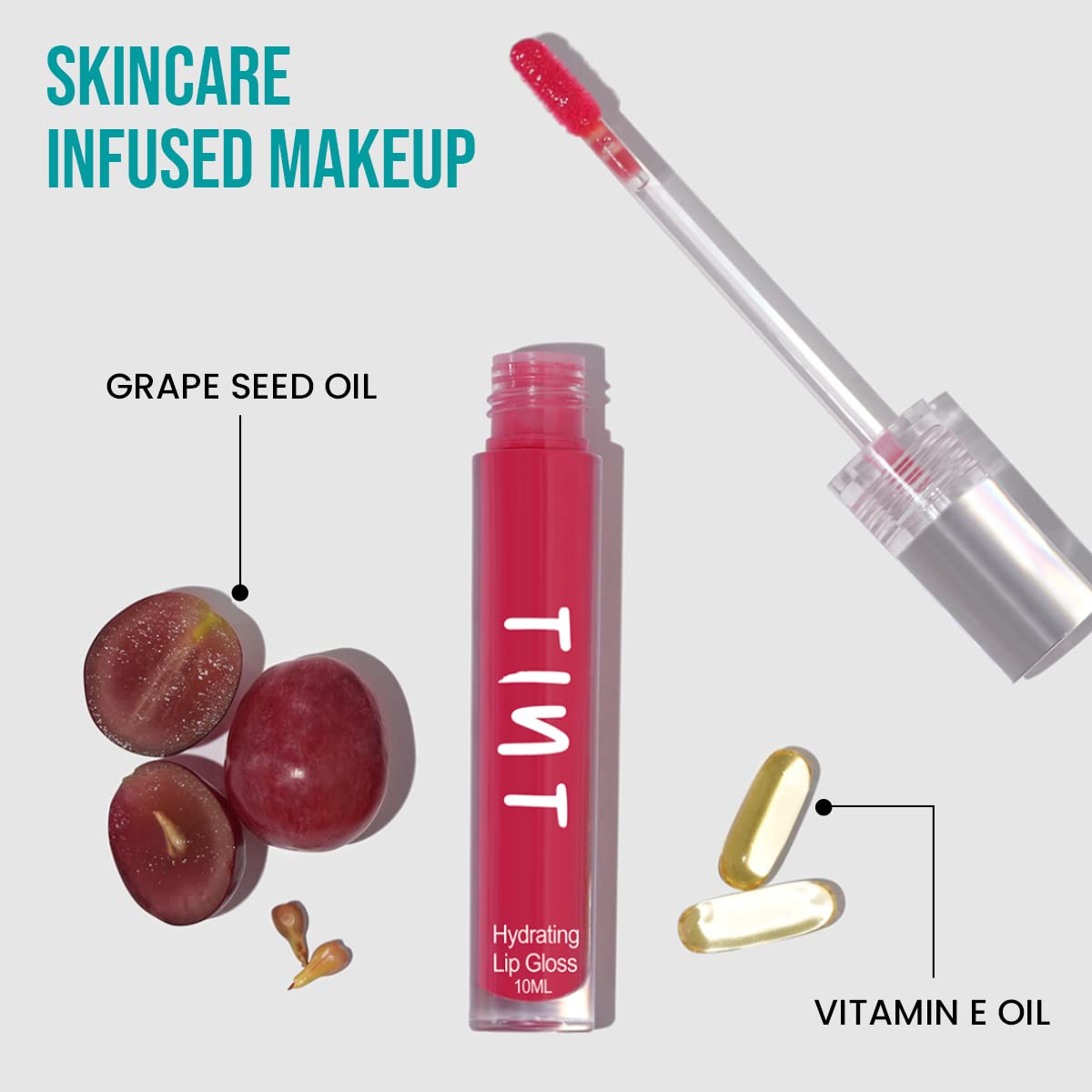 Tint Cosmetics 10ml Brown Lipgloss, Non Sticky, Hydrating, Light Weight, Long Lasting, High Shine & Soft Natural Liquid Lip Gloss For Girls & Women (Mocha)