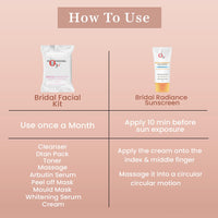 O3+ Radiance Skincare Combo With Facial Kit for Radiant & Glowing Skin 120g & UVA UVB Ultra Light Sunscreen With SPF50 PA+++ 75g