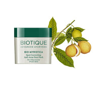 Biotique Bio Neem Purifying Face Wash, 200ml & Bio Myristica Spot Correcting Anti Acne Face Pack, 20g