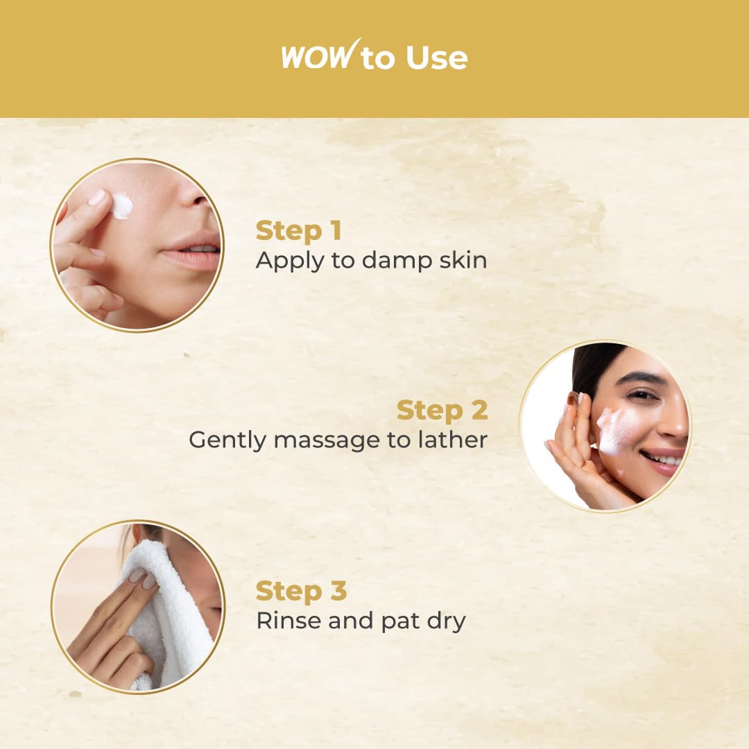 WOW Skin Science Rice Water & Ceramide Hydrating Face Wash | Brightens Skin | Tightens Pores | Locks in Moisture | Reduces Fine Lines | Improves Skin Elasticity | 100ml