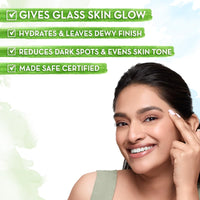 Mamaearth Rice Water Dewy Active Serum with 10% Niacinamide, Rice Water & Hyaluronic Acid - 50 ml For Glass Skin | Gives Dewy Finish |Brightens Skin|Suits All Skin Types