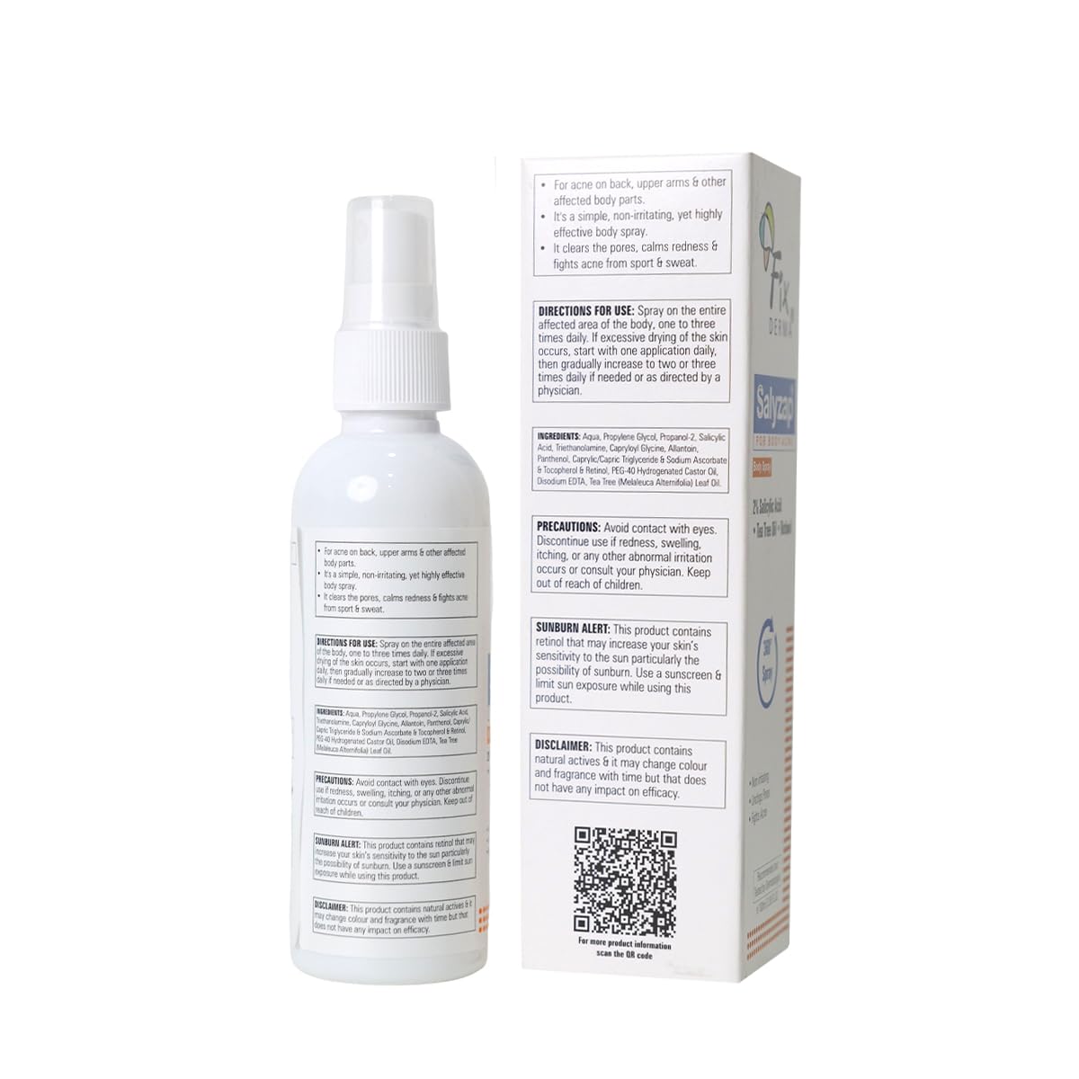 Fixderma Salyzap Body Spray- 100ml