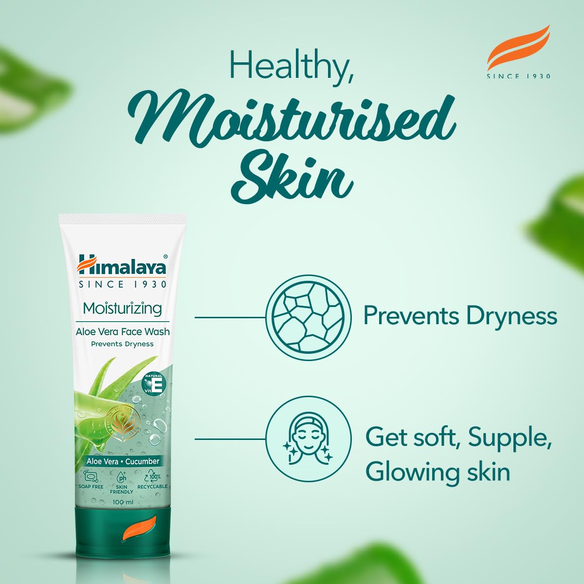 Himalaya Moisturizing Aloe Vera Face Wash 200ML (Pack of 2)
