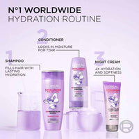 L’Oréal Paris Moisture Filling Shampoo, With Hyaluronic Acid, For Dry & Dehydrated Hair, Adds Shine & Bounce, Hyaluron Moisture 72H, 340Ml