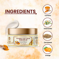 Khadi Organique Vitamin C Day Cream with SPF 30 for Skin Brightening | Sunscreen for Oily Skin & Dry Skin | Daily Use Cream for Women & Men - 50gm
