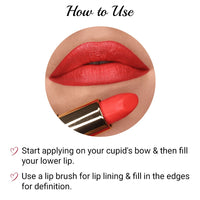 Iba Long Stay Matte Lipstick for Women- M05 Orange Flash, 4g | Creamy Matte Finish & Smooth Texture| Long-Lasting | Hydrated Lips | Enriched with Vitamin E| Intense Colour & Highly Pigmented | Lip Makeup