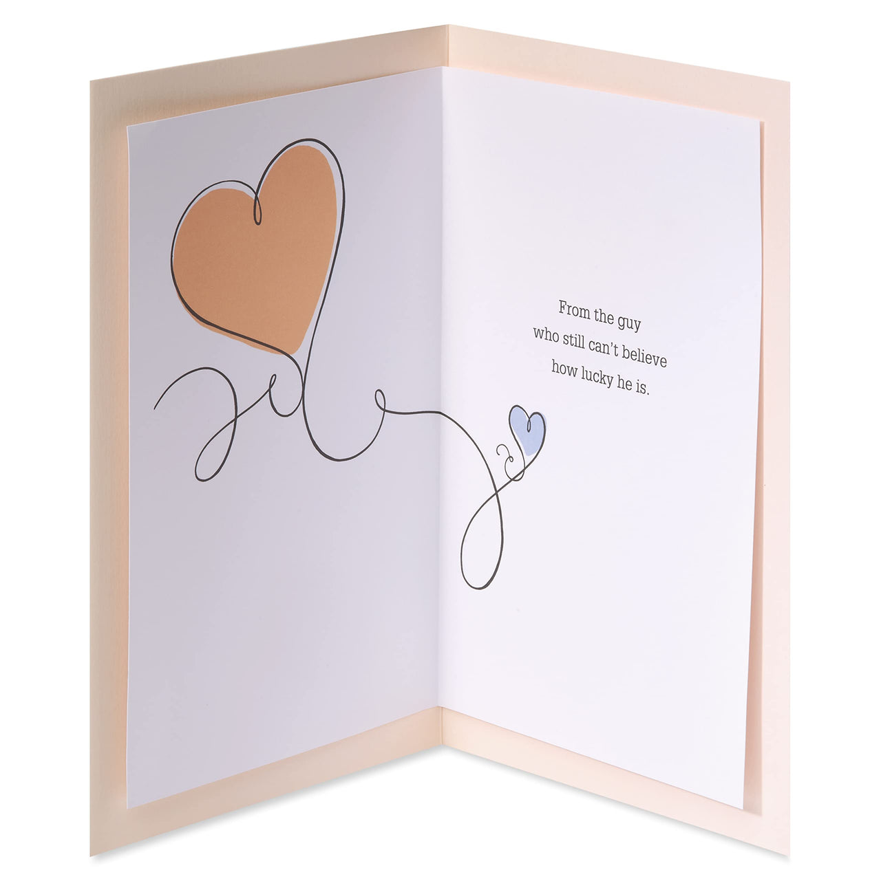 American Greetings Anniversary Card For Him From Him (How Lucky) Silhouettes of 2 Men