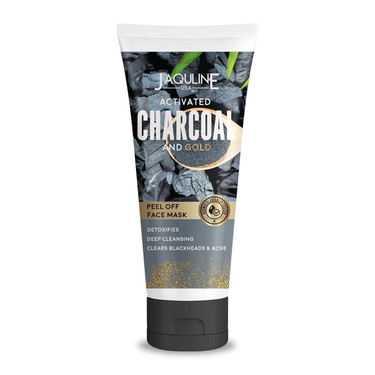 Jaquline USA Activated Charcoal and Gold Peel Off Face Mask for Men & Women Both | contains activated charcoal infused with gold dust | Defeat Blackheads & Whiteheads | control signs of ageing and giving your skin a radiant glow |Dermatologically Tested |
