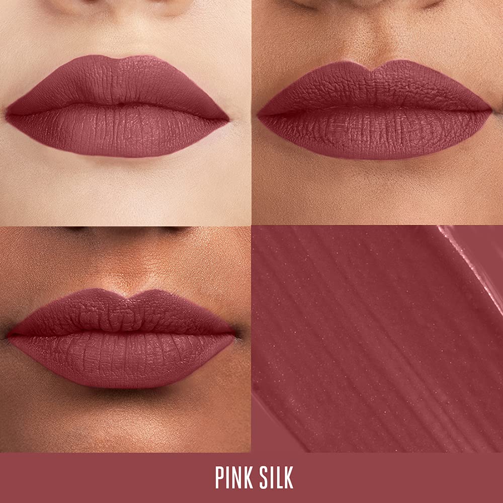 Lakmé Absolute Matte Melt Liquid Lip Color, Velvety Matte Finish, Longlasting For Up To 16 Hours, Transfer Proof, With Rosehip Oil, Liquid Lipstick - Pink Silk