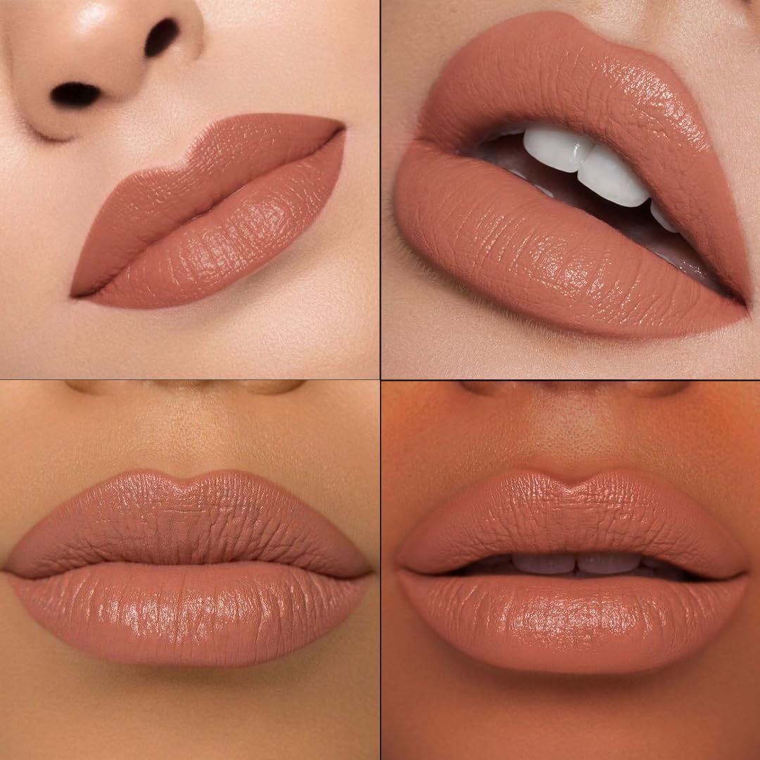 Charmacy Milano Flattering Nude Lipstick (Bikini Tan 08) - 3.6 g, Moisturizing Lips, Highly Pigmented, Light Weight, Smooth Application, Non-Toxic, Vegan, Cruelty Free